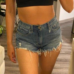 Hollister high-waist denim shorts
